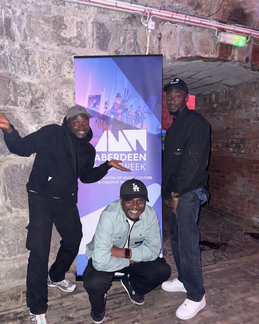 Backstage at an industry event